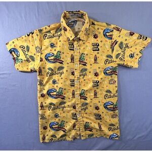 Pittsburgh Pirates Hawaiian button-up shirt Adult Small With Flaws MLB Baseball‎